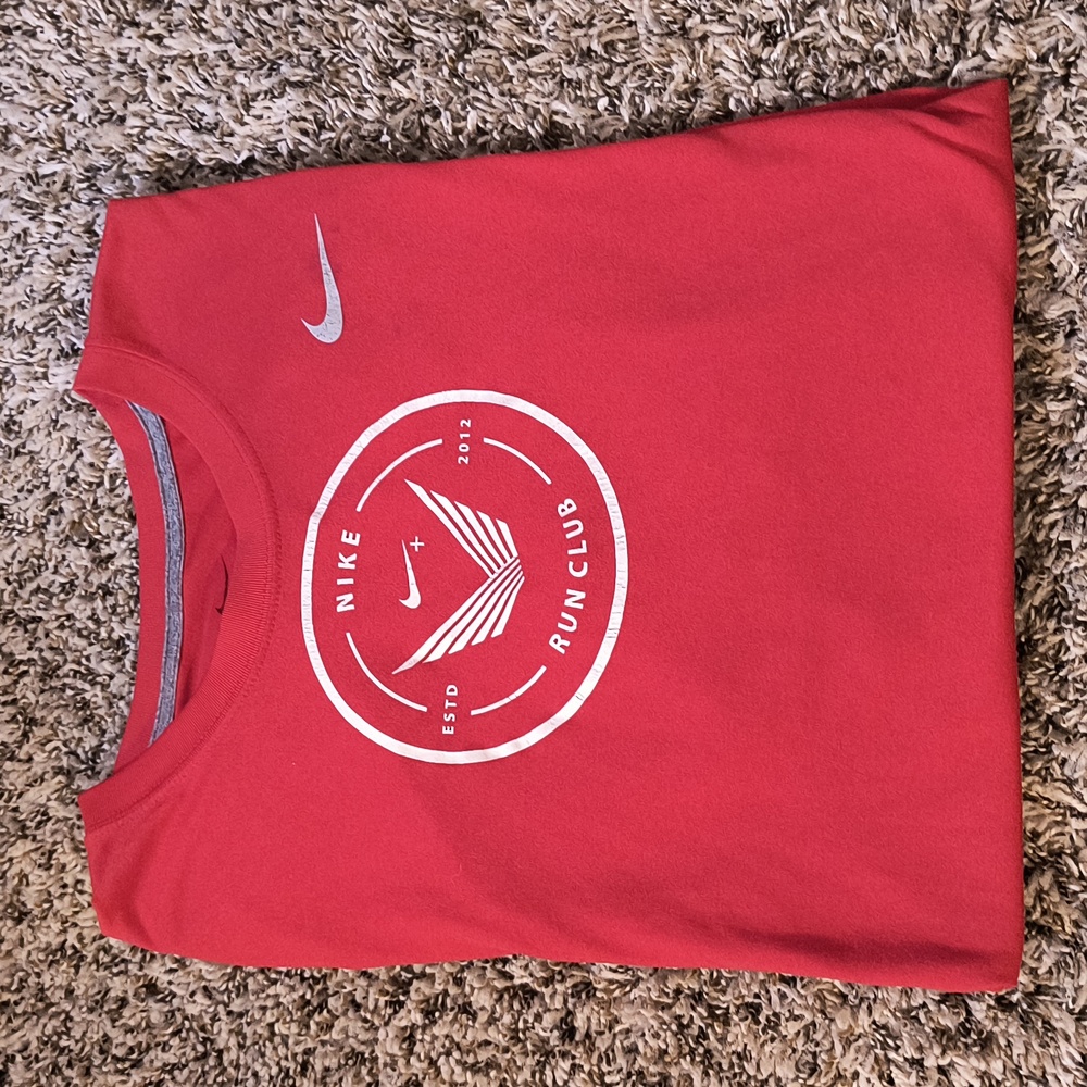 Nike Men's Red Dri-FIT Run Club Shirt